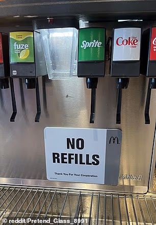 McDonald’s customers fume as ‘no free refills’ signs appear in stores McDonald’s customers fume as ‘no free refills’ signs appear in stores