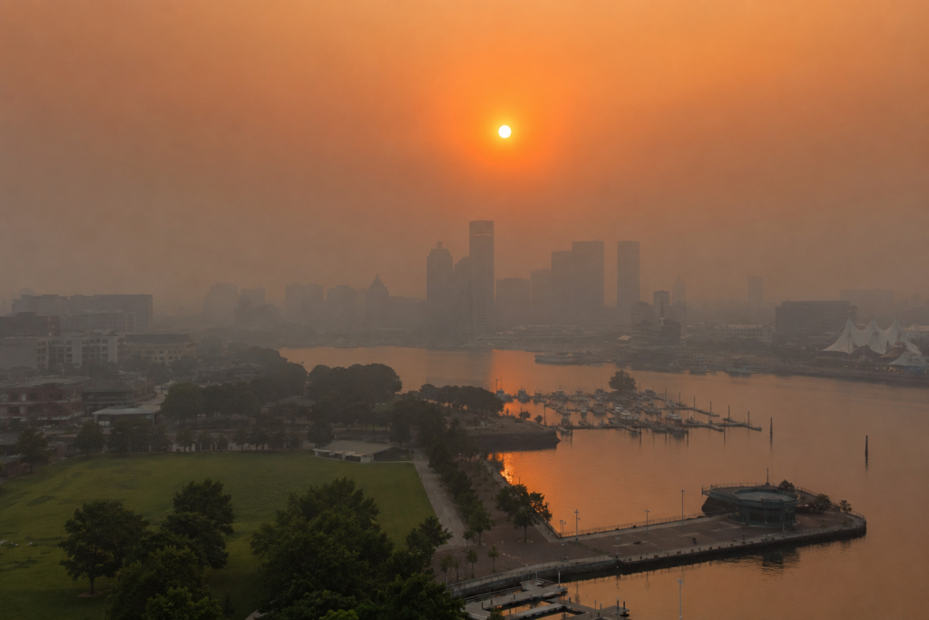 Maryland faces near-record heat and wildfire smoke as air quality alerts issued through Friday Maryland faces near-record heat and wildfire smoke as air quality alerts issued through Friday
