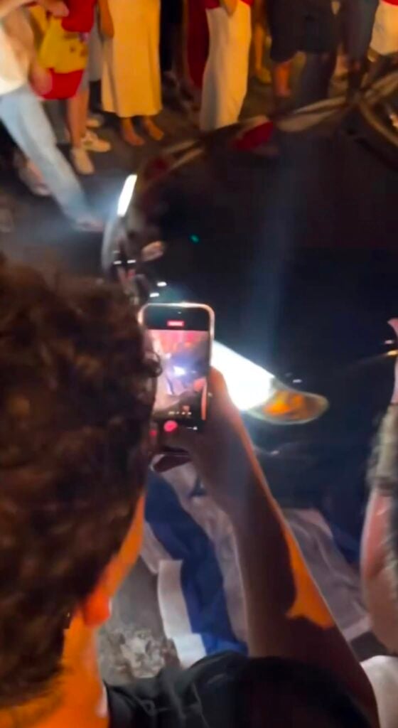 Viral Video Appears to Show Spanish Fans Stepping on Israeli Flag After World Cup Victory x.com